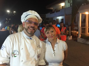 Lo chef Cesare Di Nauta e la vicepresidente dell'associazione "I Custodi degli Antichi Sapori" Patrizia Di Nauta 